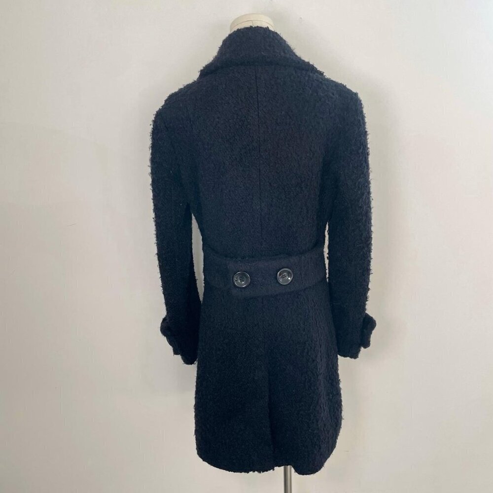 Blanc Noir Black Boucle Wool Blend Coat | Womens Size Small - Picture 4 of 8